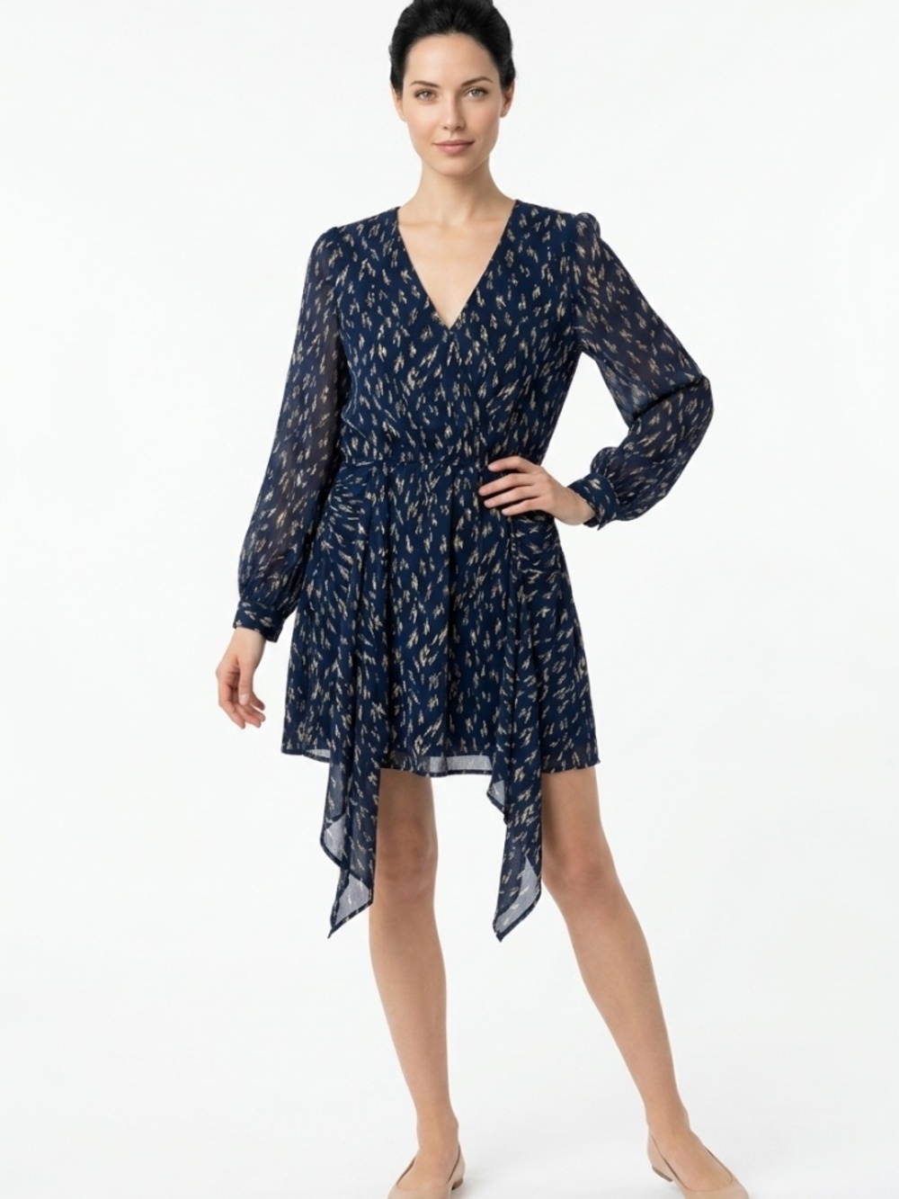 Like New |•MOON RIVER•| Pretty Navy Blue Dress Size Small